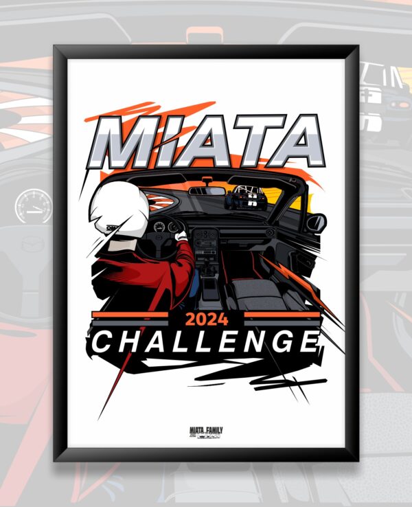 MiataTrack Battle Poster for MC 2024 - MiataFamily.com event promotion.