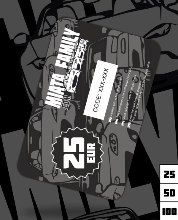 Miata Gift Card – 25 / 50 / 100 EUR