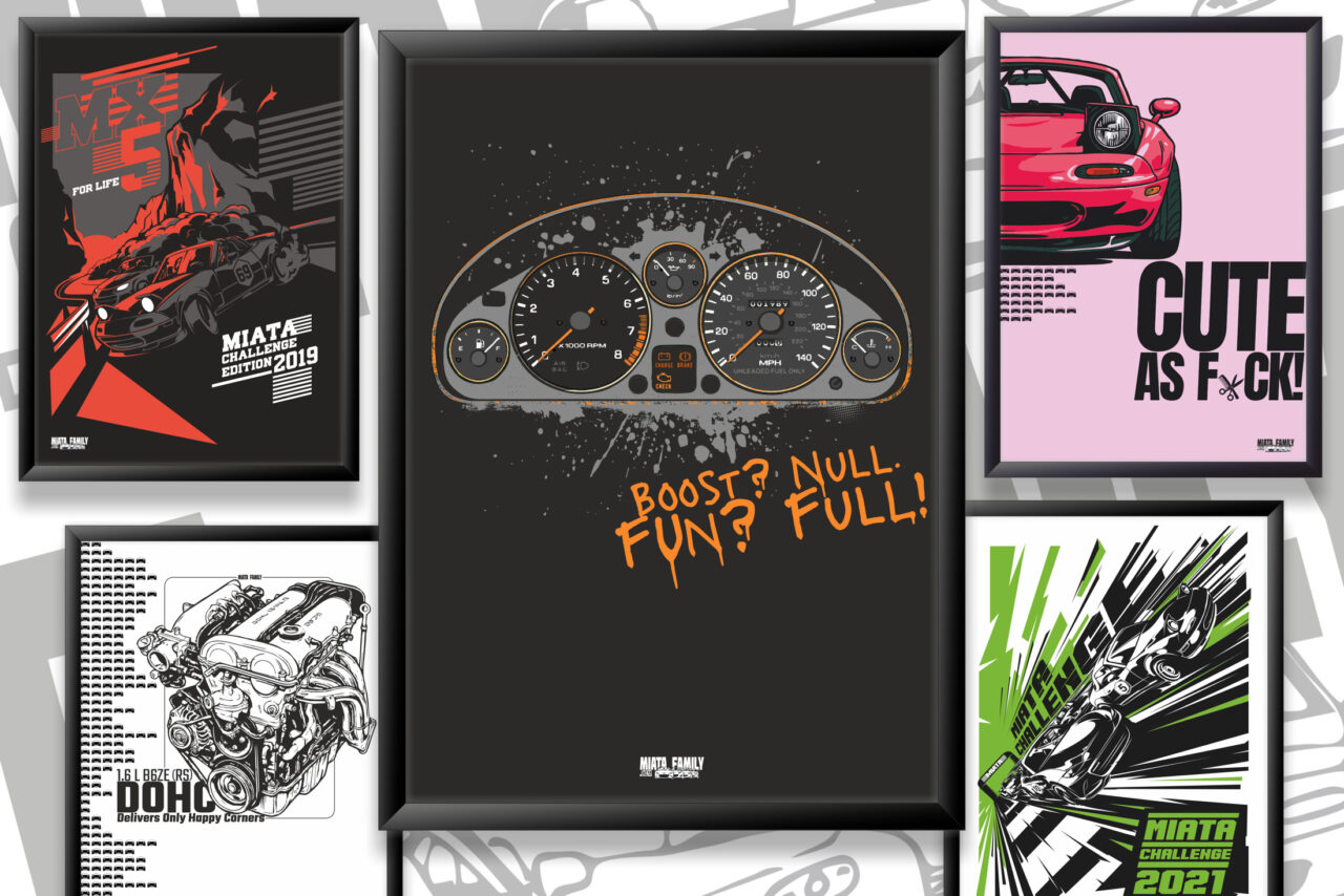 An artistic Posters of a Miata MX-5 perfect for youy wall.